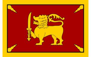 Standard of Sri Vikrama Rajasinha of Kandy, used as the Kingdom of Kandy's flag, c. 1798–1815